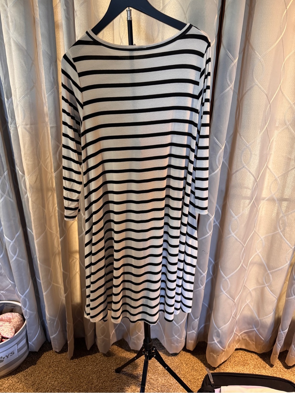 Bellamie Black and White Striped Top